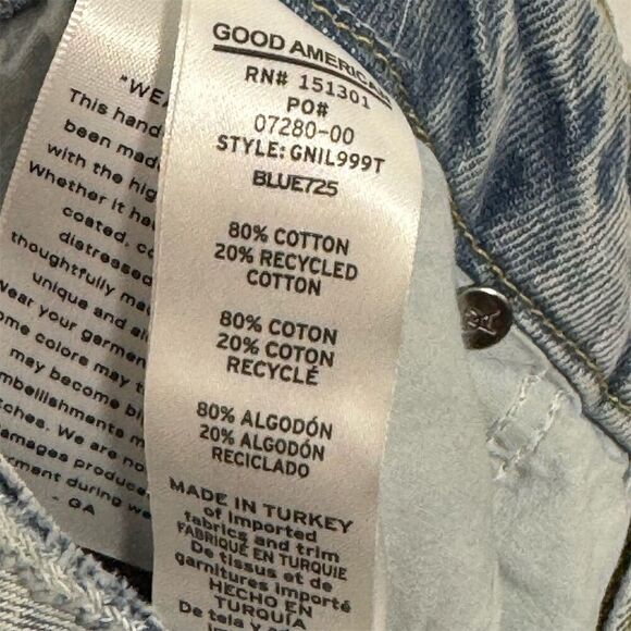 Good American 90s Loose Jeans Women’s 2 / 26 Blue High Rise Baggy Straight Denim - Picture 7 of 7